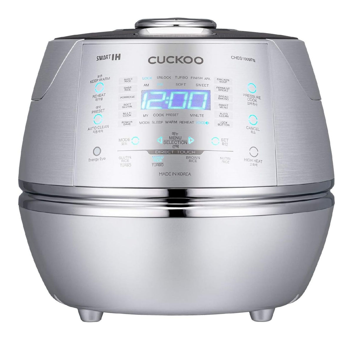 Cuociriso pressione vapore Rice Cooker, con comandi touch funzionamento automatico blu