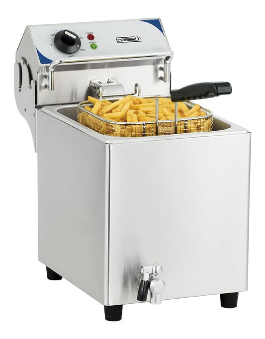 Friggitrice da cucina Friggitrice elettrica valvola scarico litri argento