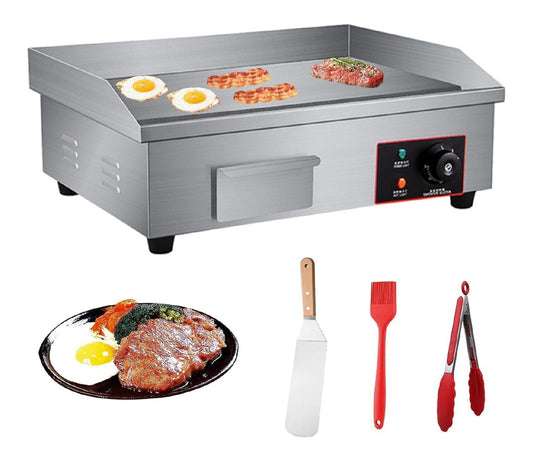 Grill elettrico in acciaio inox rosso