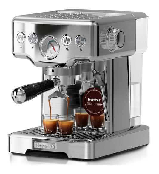 Neretva Macchina per caffe acciaio funzionamento automatico funzione vapore rosso