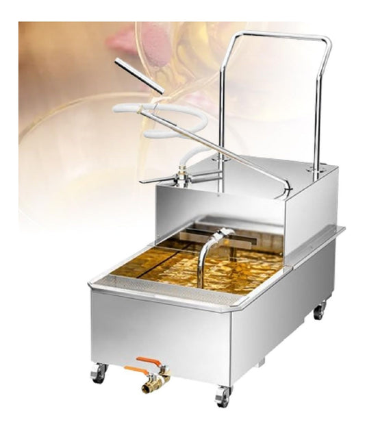 Sistema per frittura Carrello Filtrante Friggitrice Ruote Commerciale