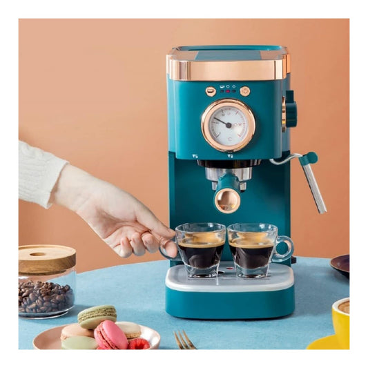 Macchina per Espresso Semiautomatica con funzionamento automatico funzione vapore nero