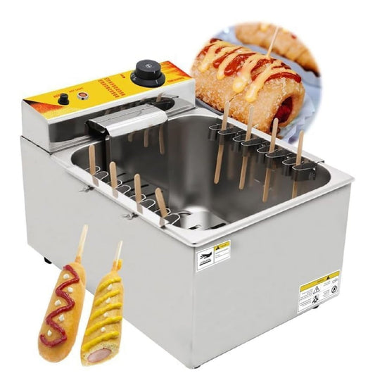 Friggitrice elettrica funzionamento automatico in acciaio inox argento in acciaio inox